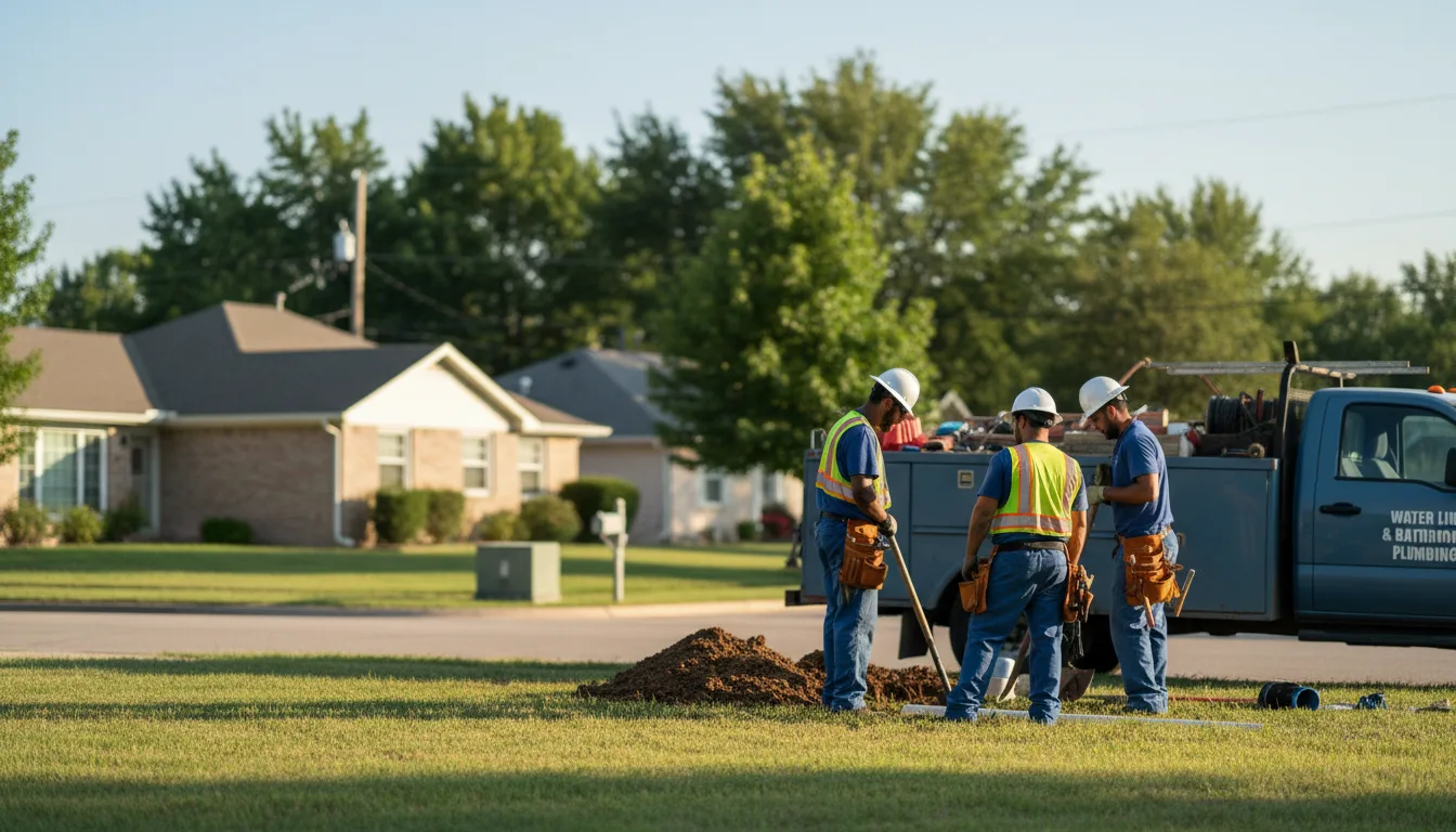 Residential water line and bathroom plumbing service in Harpster, OH